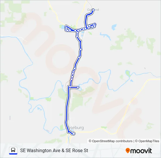 SUTHERLIN COMMUTER Bus Line Map