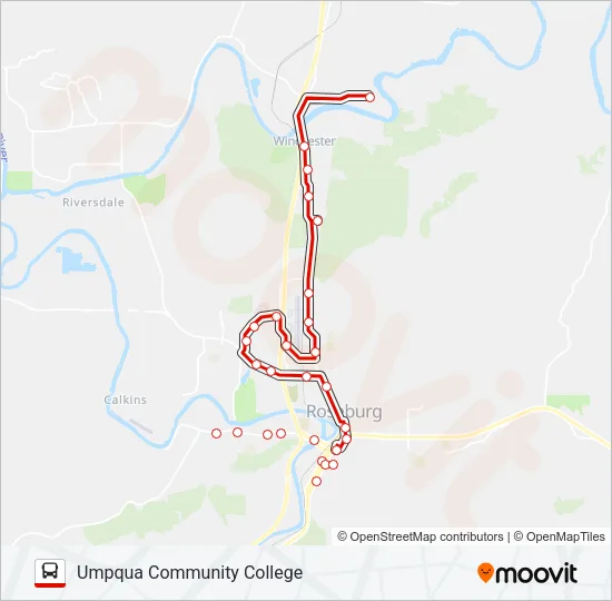 ROSEBURG REDLINE Bus Line Map
