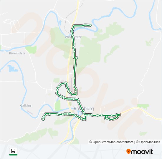 ROSEBURG GREENLINE bus Line Map