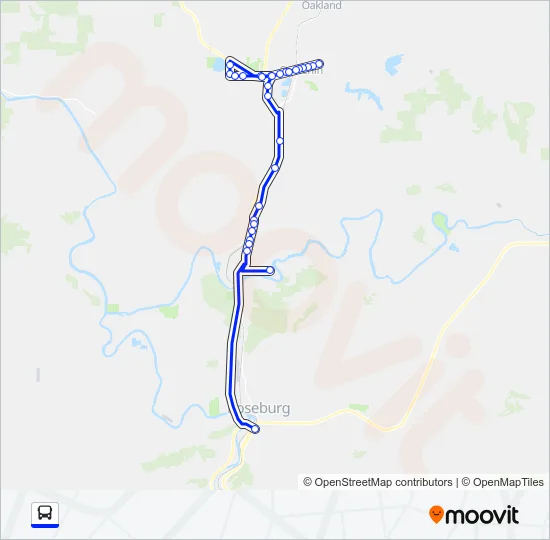 SUTHERLIN BLUELINE Bus Line Map