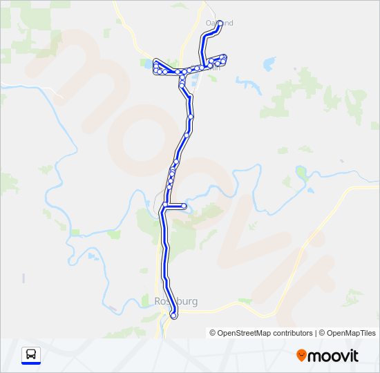 Mapa de SUTHERLIN BLUELINE de autobús