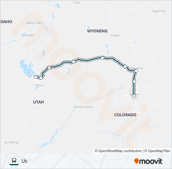 Mapa de GREYHOUND US0560 de autobús