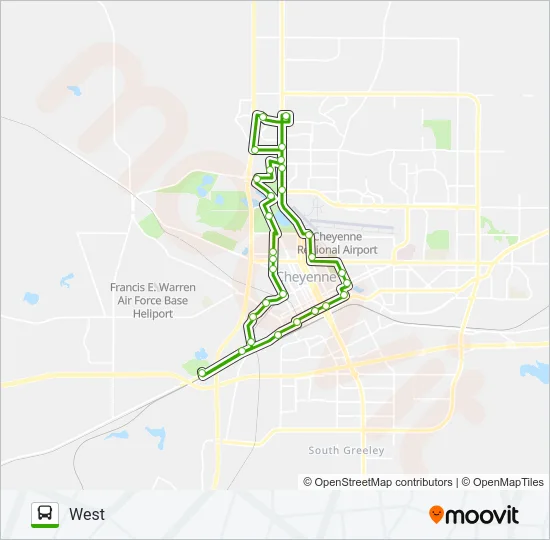 WEST Bus Line Map