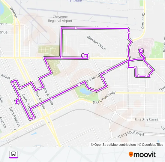 DOWNTOWN Bus Line Map