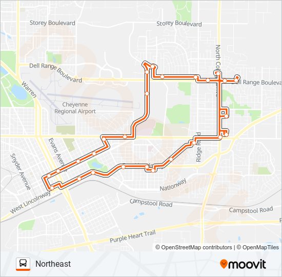 NORTHEAST bus Line Map