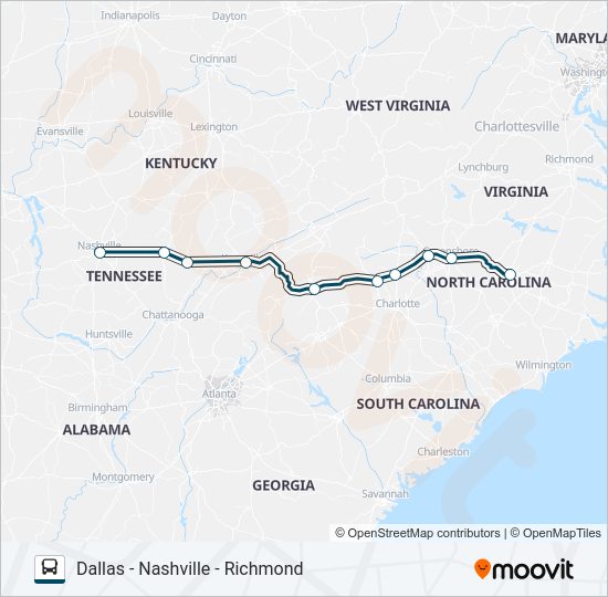 GREYHOUND US0600 Bus Line Map