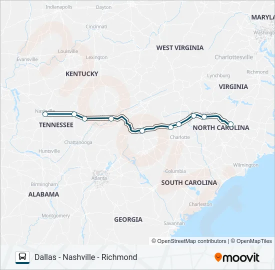 GREYHOUND US0600 Bus Line Map