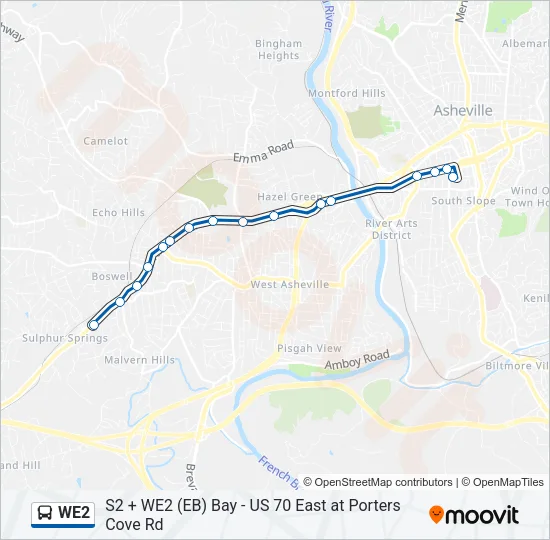 WE2 Bus Line Map