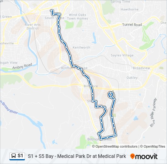 S1 bus Line Map