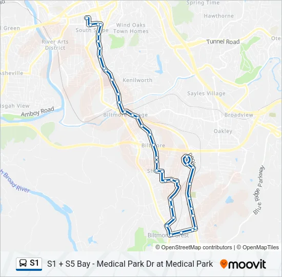 S1 Bus Line Map