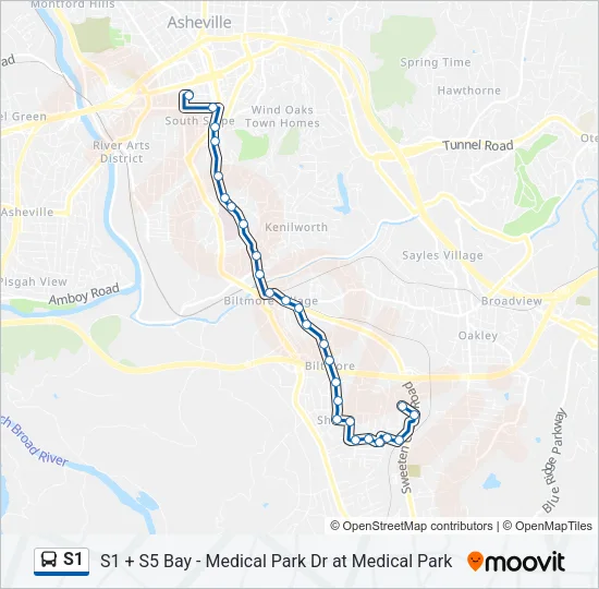 S1 Bus Line Map