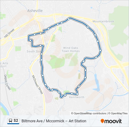 Mapa de S2 de autobús