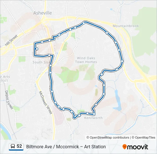 S2 Bus Line Map