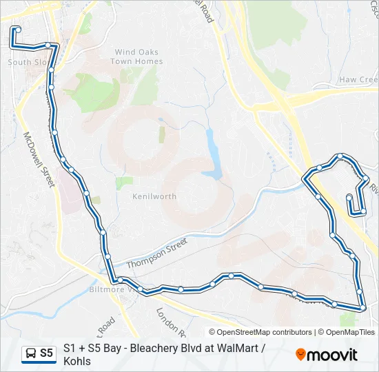 S5 Bus Line Map