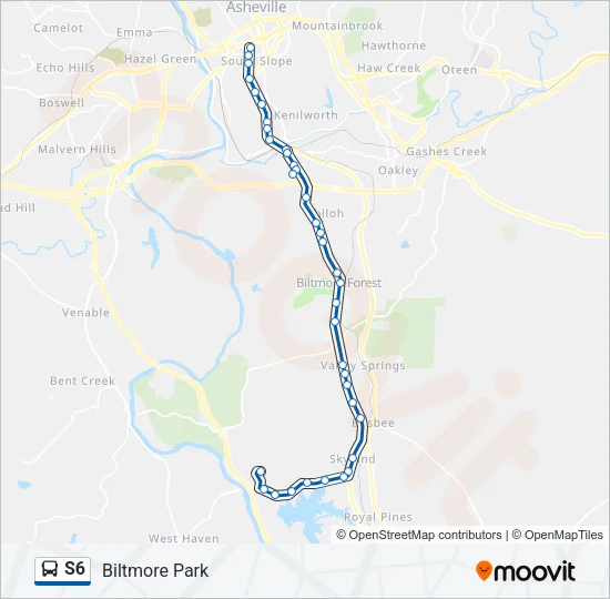 S6 Bus Line Map