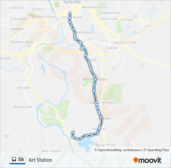 S6 Bus Line Map