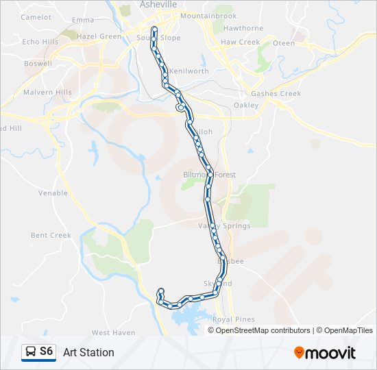 S6 bus Line Map