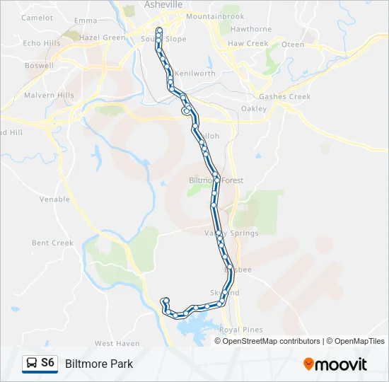 S6 Bus Line Map