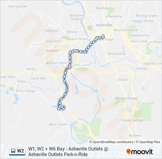 W2 bus Line Map