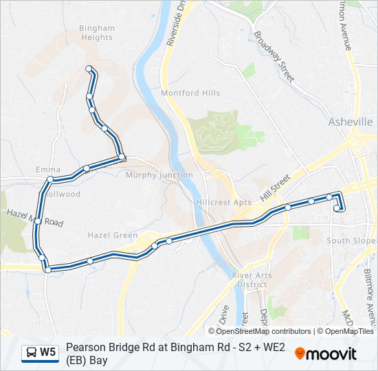 W5 bus Line Map
