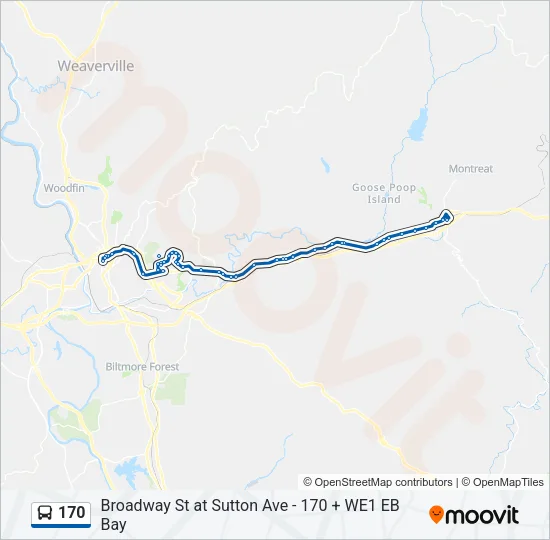 170 Bus Line Map