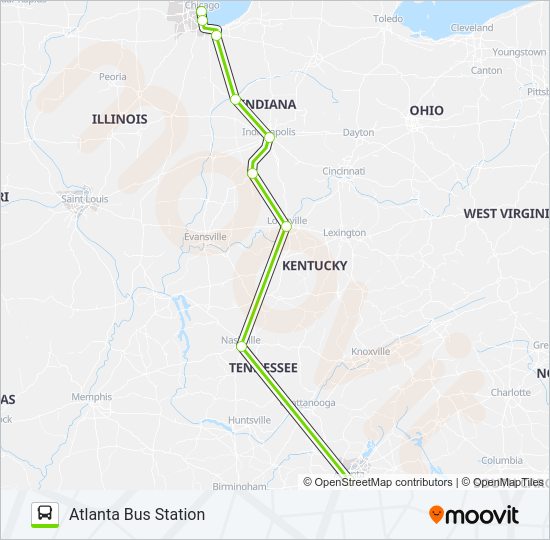 FLIXBUS 2512 Bus Line Map