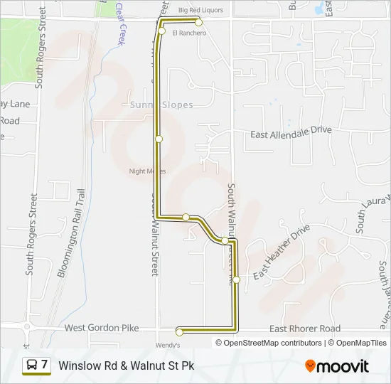 7 Bus Line Map