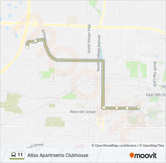 11 bus Line Map