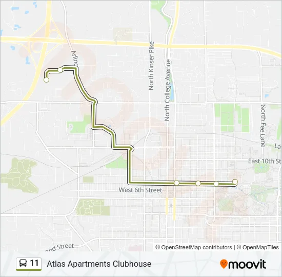 11 Bus Line Map