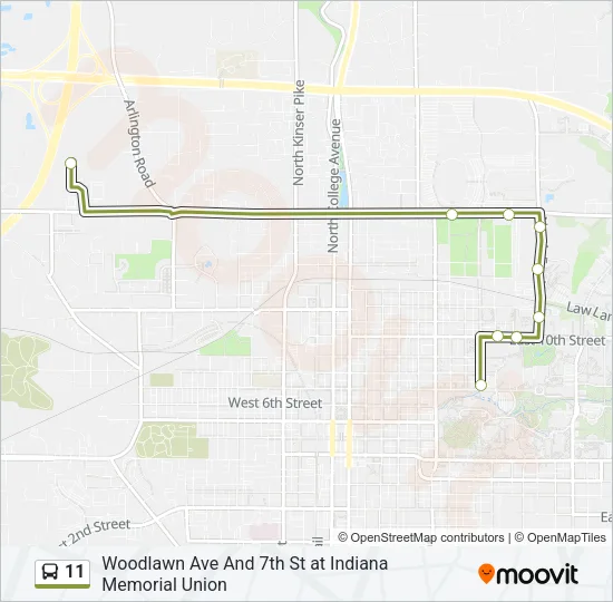 11 Bus Line Map