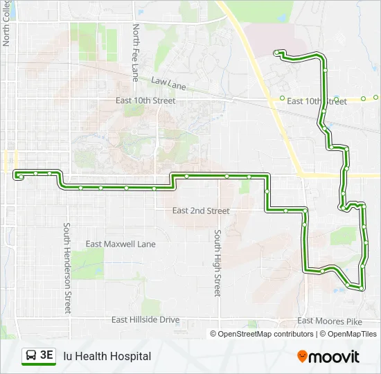 3E Bus Line Map