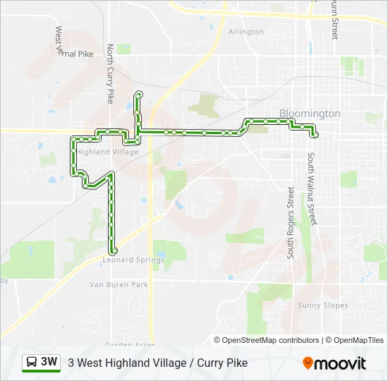 3W Bus Line Map