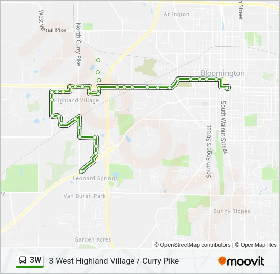 3W Bus Line Map