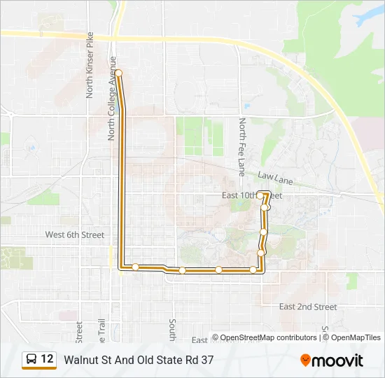 12 Bus Line Map