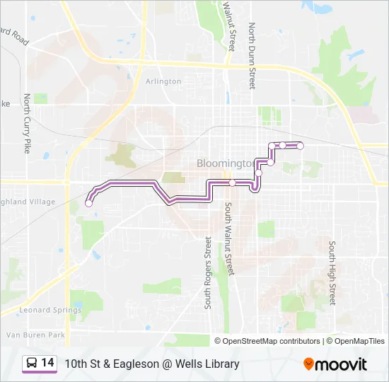 14 Bus Line Map