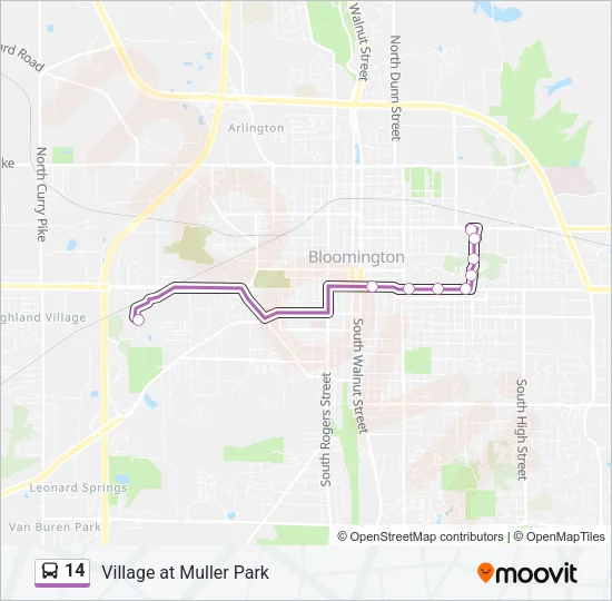 14 Bus Line Map