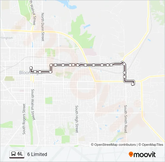 6L Bus Line Map