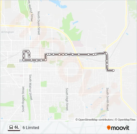 6L Bus Line Map