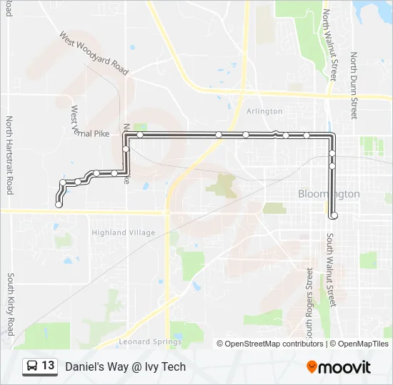 13 Bus Line Map