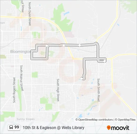 99 Bus Line Map