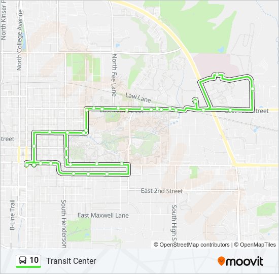 Mapa de 10 de autobús