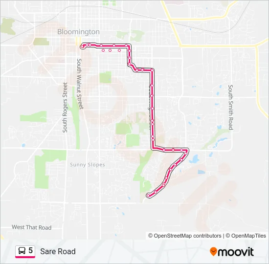 5 Bus Line Map