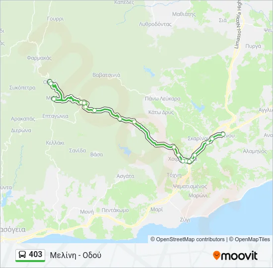403 Bus Line Map
