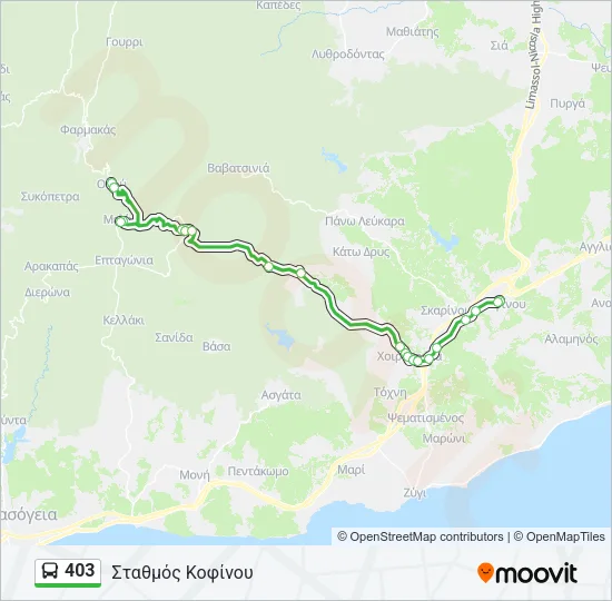 403 Bus Line Map