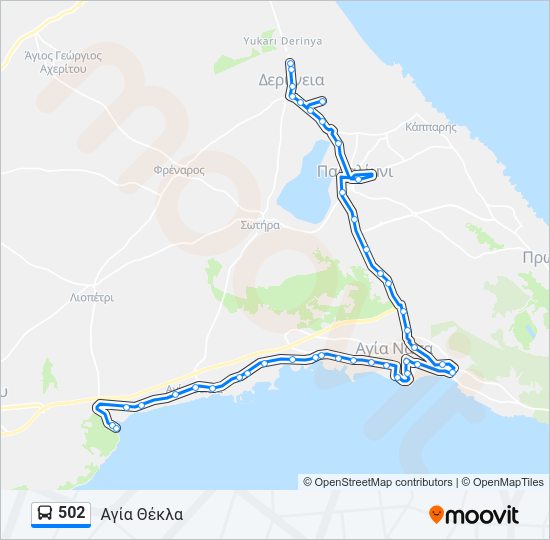Χάρτης Γραμμής 502 