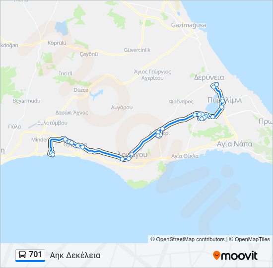 Χάρτης Γραμμής 701 