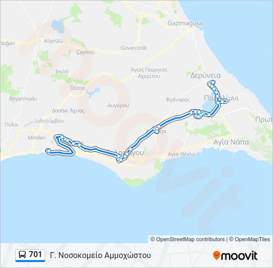 701  Line Map
