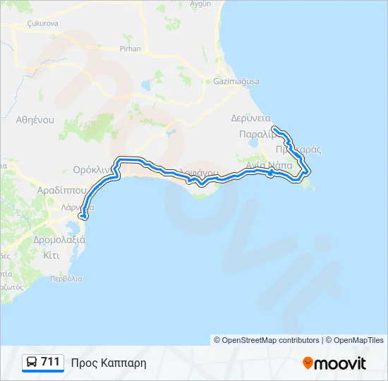 711  Line Map