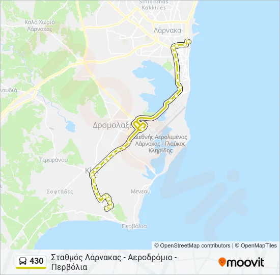 430 Bus Line Map