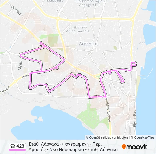 423 Bus Line Map